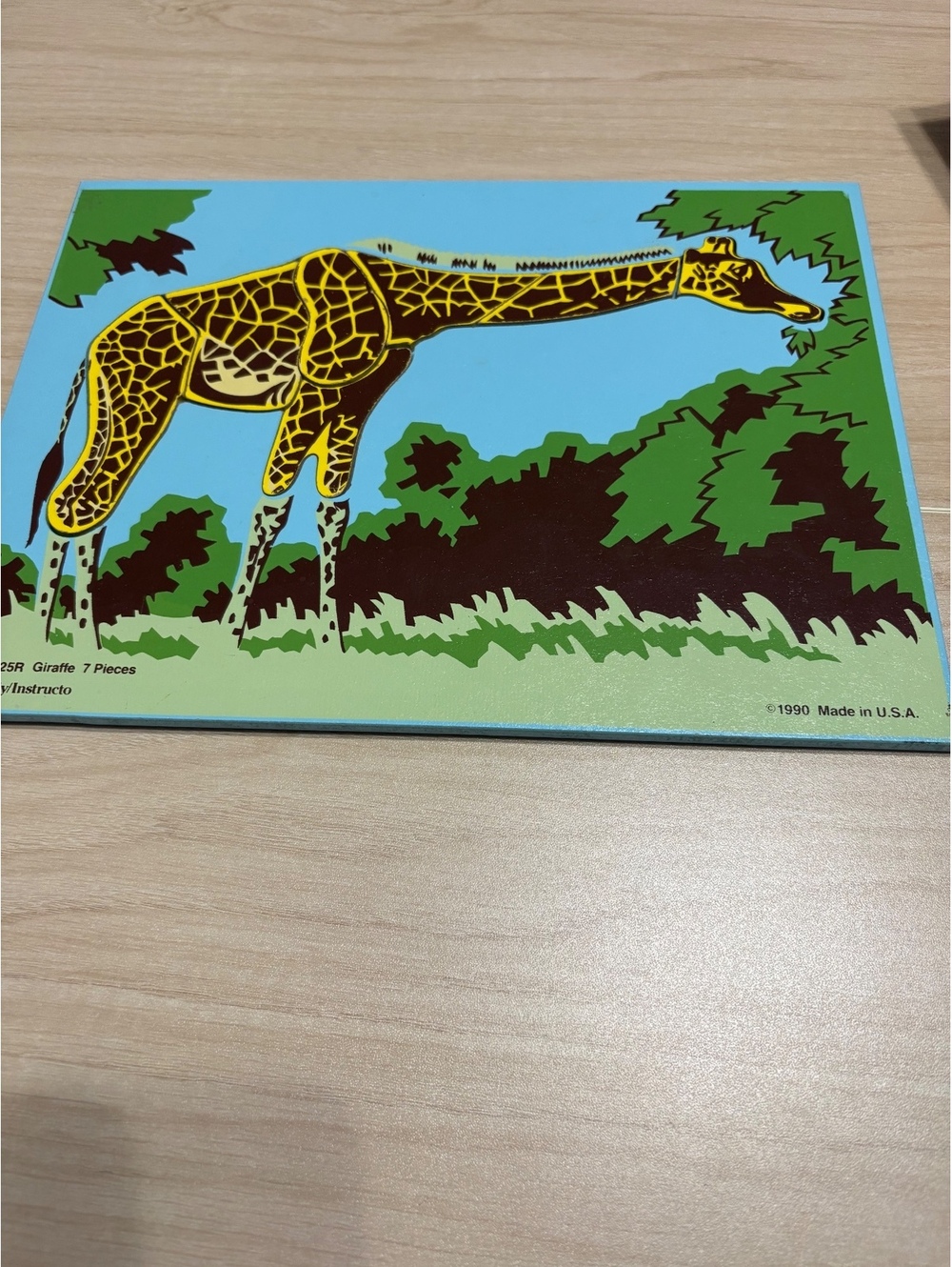 1990 Judy Instructo Wooden Giraffe Puzzle